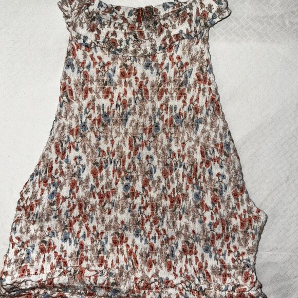 Taylor & Sage Small Boho Smocked Halter Dress Border Print Tiered Skirt - A157 - Picture 6 of 7